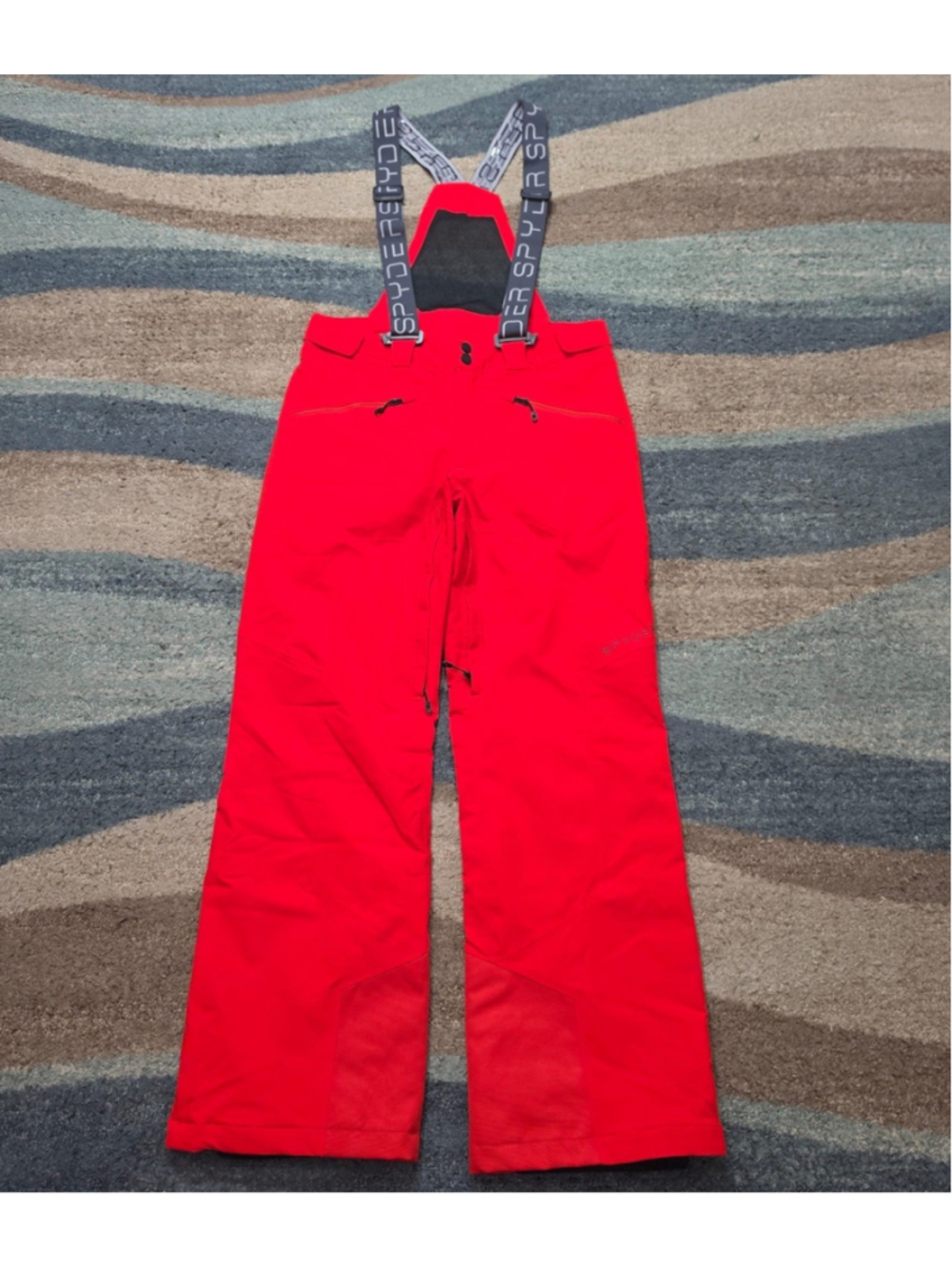 Mens Small S-R Spyder Dare GTX Gore-Tex Insulated Snow Bibs Pants Volcano Red
